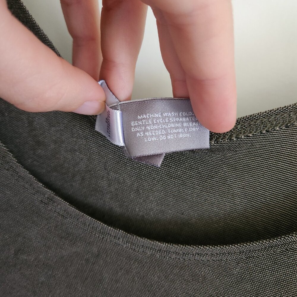 Travelers By Chicos Knit Travel Tank Top in Olive Green Brown Sz. 3 or L - Picture 4 of 5